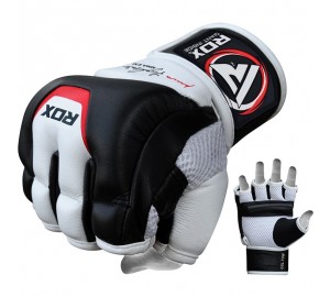 RDX T3 Leather MMA Grappling Gloves