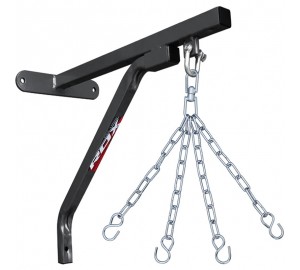 RDX Hanging Punch Bag Steel Wall Bracket & 4 Panel Chains
