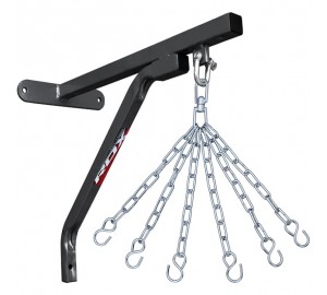 RDX Hanging Punch Bag Steel Wall Bracket & 6 Panel Chains