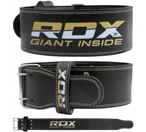 RDX 4PBO Black Leather 10mm Power Lifting Belt