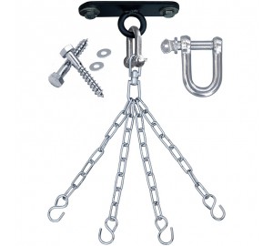 RDX Hanging Punch Bag Steel 4 Panel Chains & Swivel